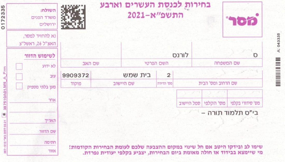 Voting Card